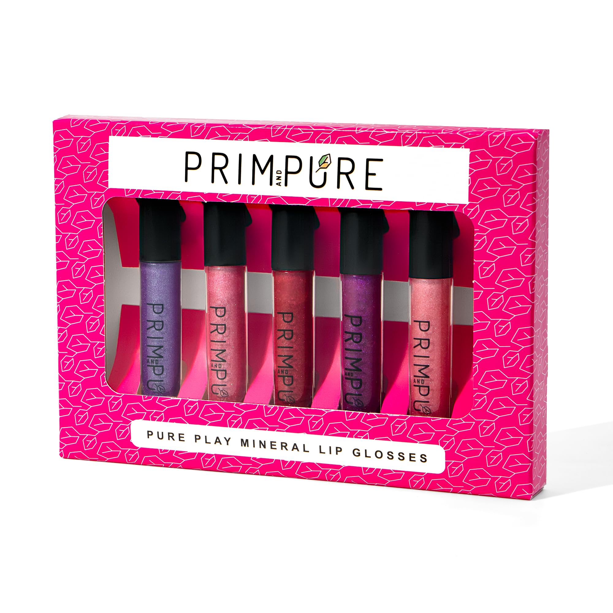 Prim and Pure Mineral Play Lip Gloss Set (Pack of 5) - 100% Natural Organic Non-toxic Kids Lip Gloss Made in the USA