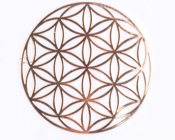 Flower of Life Copper UV Phone Decoration Stickers