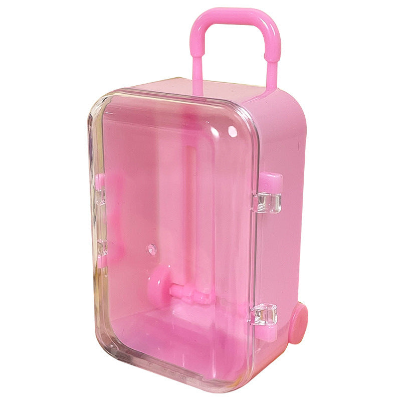 Creative Mini Suitcase Storage Box for Makeup and More