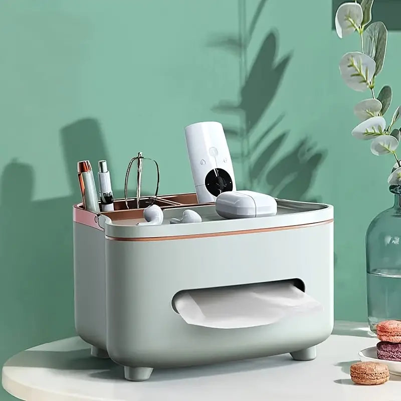 Cute Multifunctional Desktop Tissue and Makeup Box for Storage