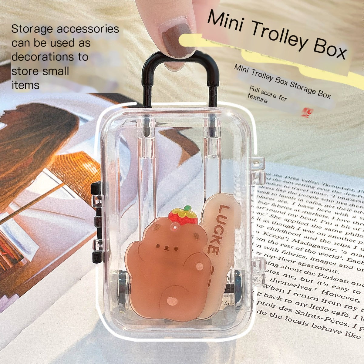 Creative Mini Suitcase Storage Box for Makeup and More