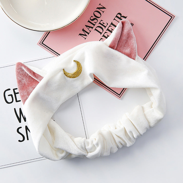 Cute Cat Ear Headband for Makeup and Yoga