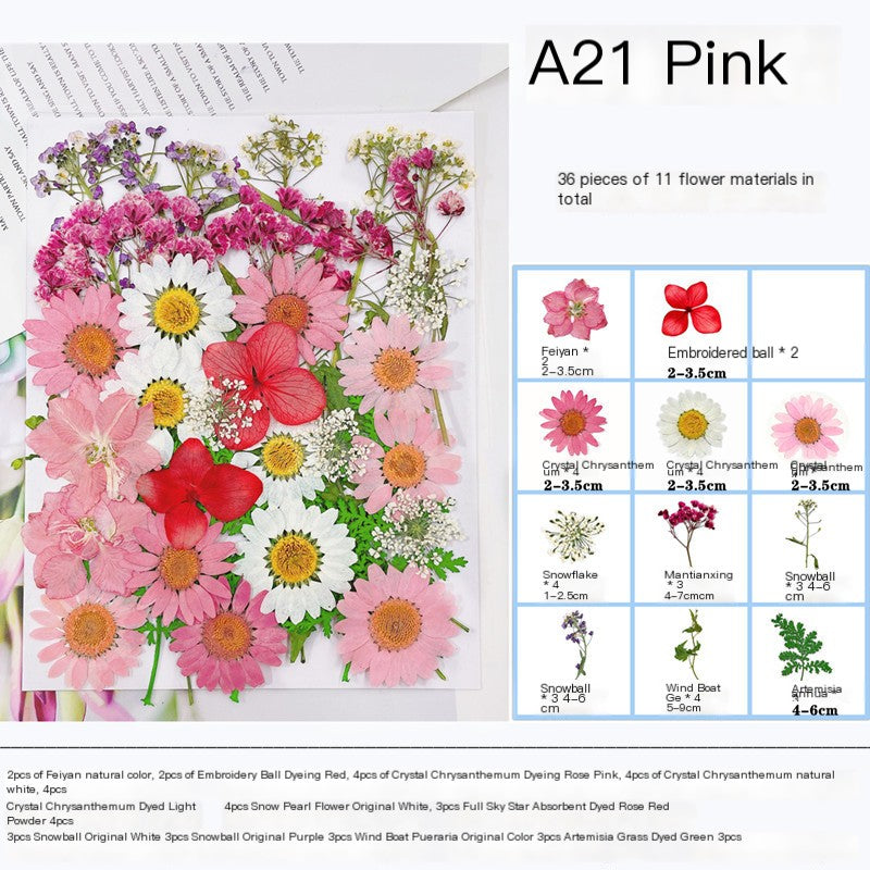 28pcs Mixed Dried Flower Pack for Makeup Modeling