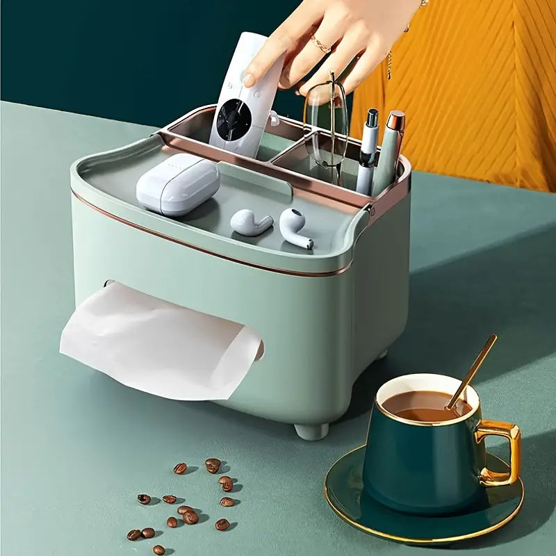 Cute Multifunctional Desktop Tissue and Makeup Box for Storage