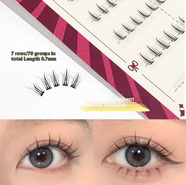 Portable Segmented Cat Ear & Crescent False Eyelashes