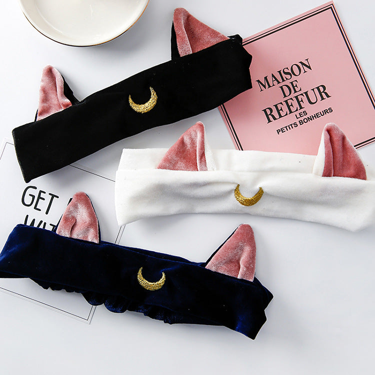 Cute Cat Ear Headband for Makeup and Yoga