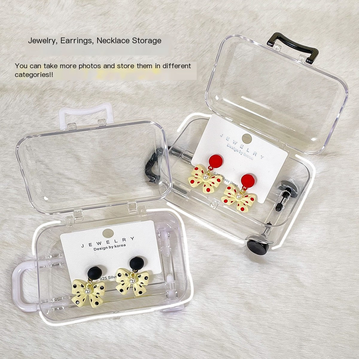 Creative Mini Suitcase Storage Box for Makeup and More