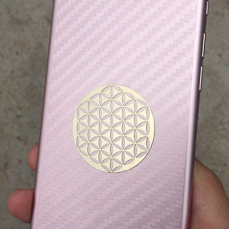 Flower of Life Copper UV Phone Decoration Stickers