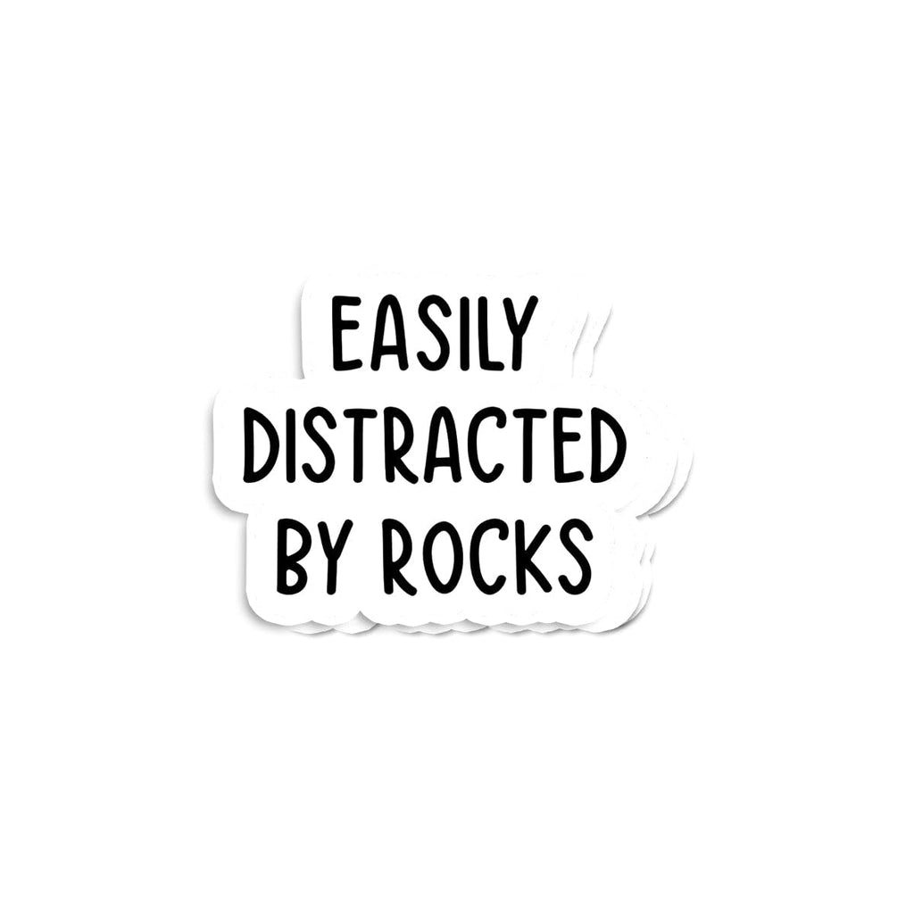 (3pcs) Easily Distracted by Rocks Stickers - Geology Science Stickers - I Love Science Stickers - Geology Sticker - Funny Sticker - Laptop Decals - Tumbler Stickers - Water Bottle Sticker (Size 3")