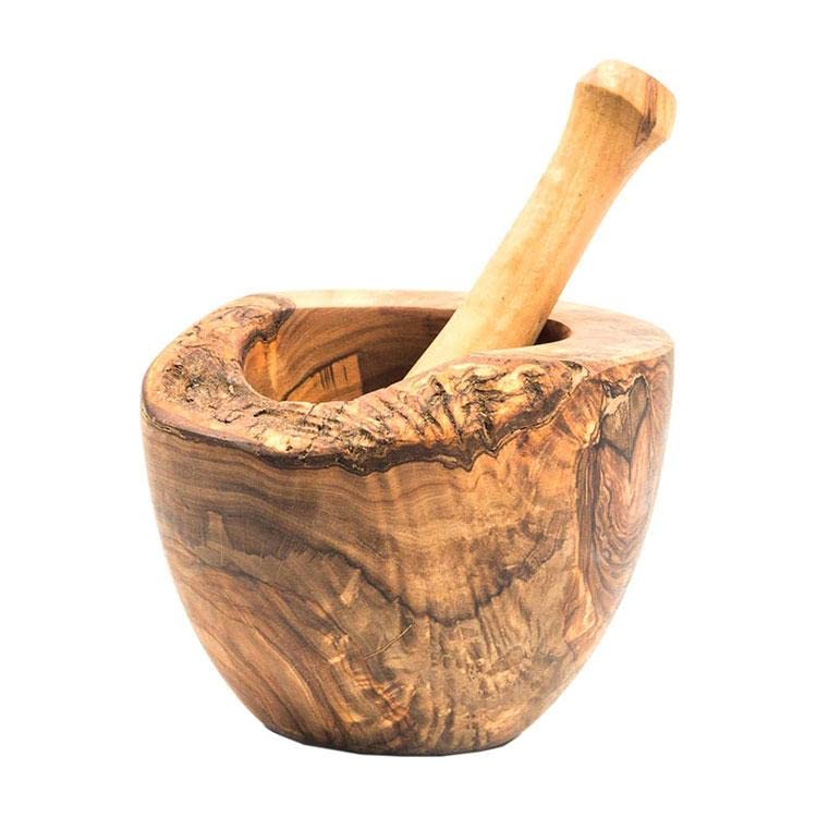 Olive Wood Rustic Mortar and Pestle DIY Makeup