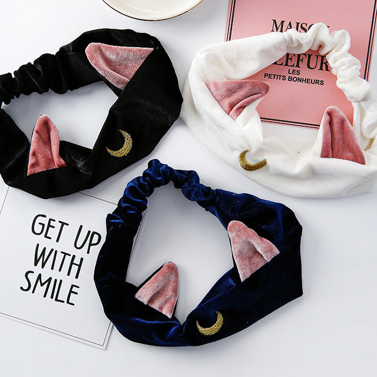 Cute Cat Ear Headband for Makeup and Yoga