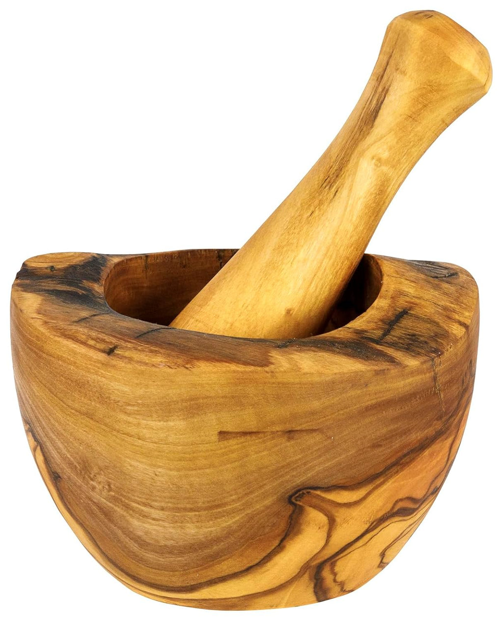 Olive Wood Rustic Mortar and Pestle DIY Makeup