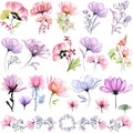 Tazimi 16 Sheets X-Ray Flower Temporary Tattoos for Women Xray Watercolor Rose Lily Flower Tattoos Arm Fake Flower Tattoo Stickers Body Art Waterproof Tattoo Stickers