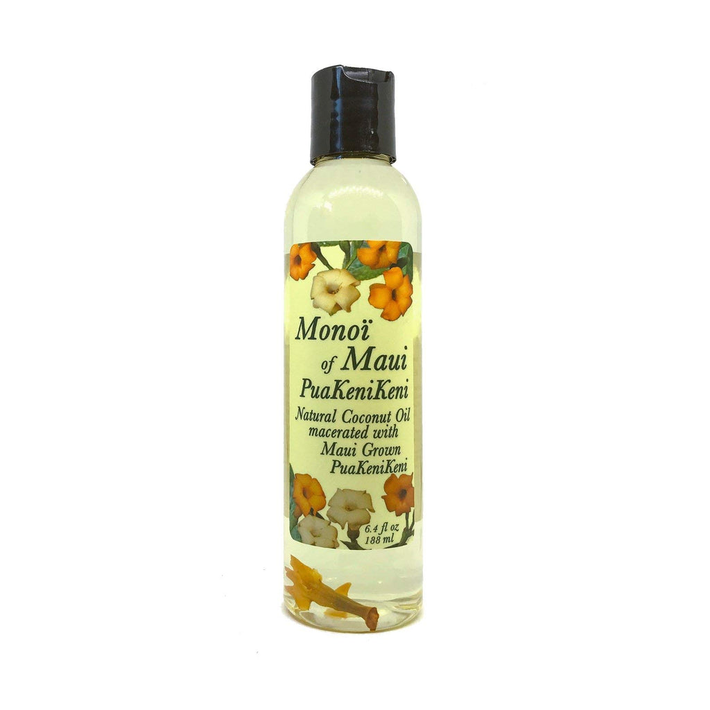 Monoi of Maui PuaKeniKeni Flower Natural Coconut Oil for Skin Hair Tanning and Massage