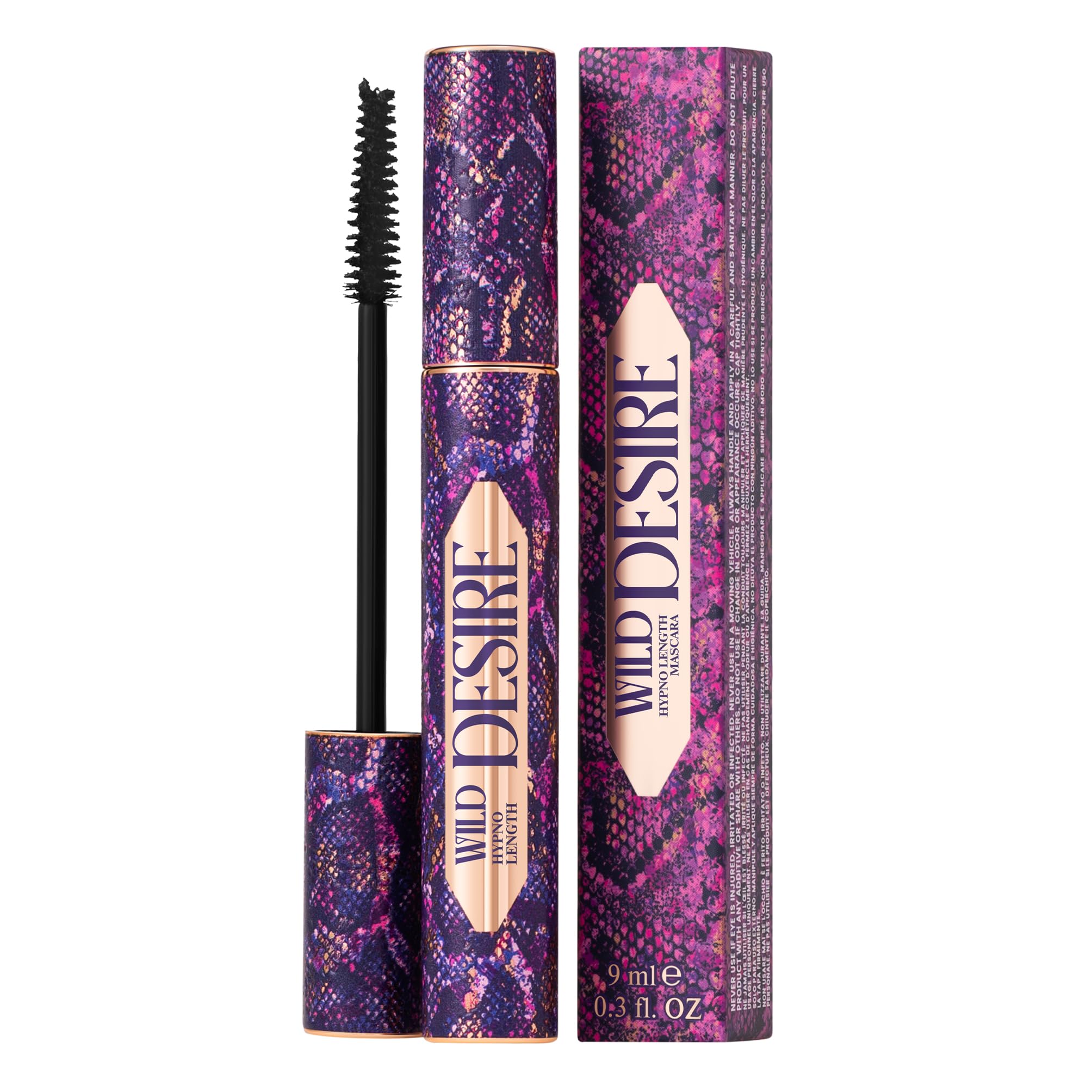 SELESTIA BEAUTY Hypno Length Mascara Wild Desire - Lengthening Mascara Black - Cone-Shaped Brush for Smooth Application
