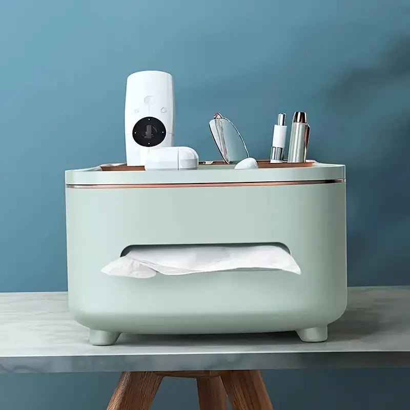 Cute Multifunctional Desktop Tissue and Makeup Box for Storage
