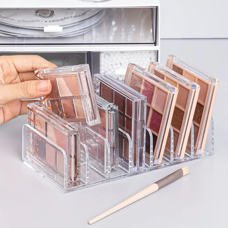 Transparent Eyeshadow Palette Storage Box and Rack