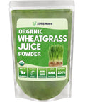 XPRS Nutra Organic Wheatgrass Juice Powder - Sustainably Grown - Instant Wheat Grass Juice Powder Made from Concentrated Juice - More Potent Than Organic Wheatgrass Powder - 8 Ounce
