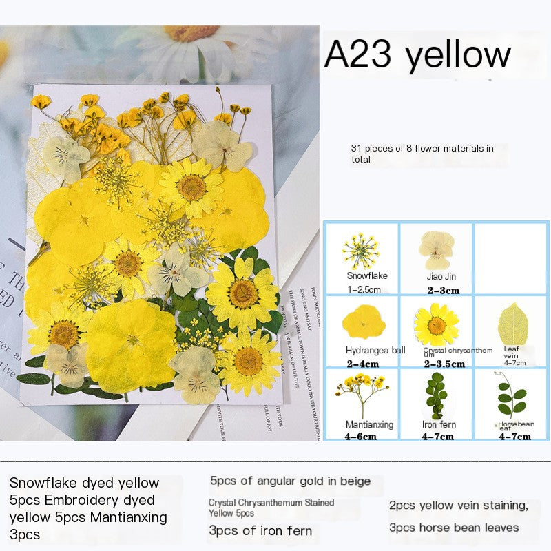 28pcs Mixed Dried Flower Pack for Makeup Modeling