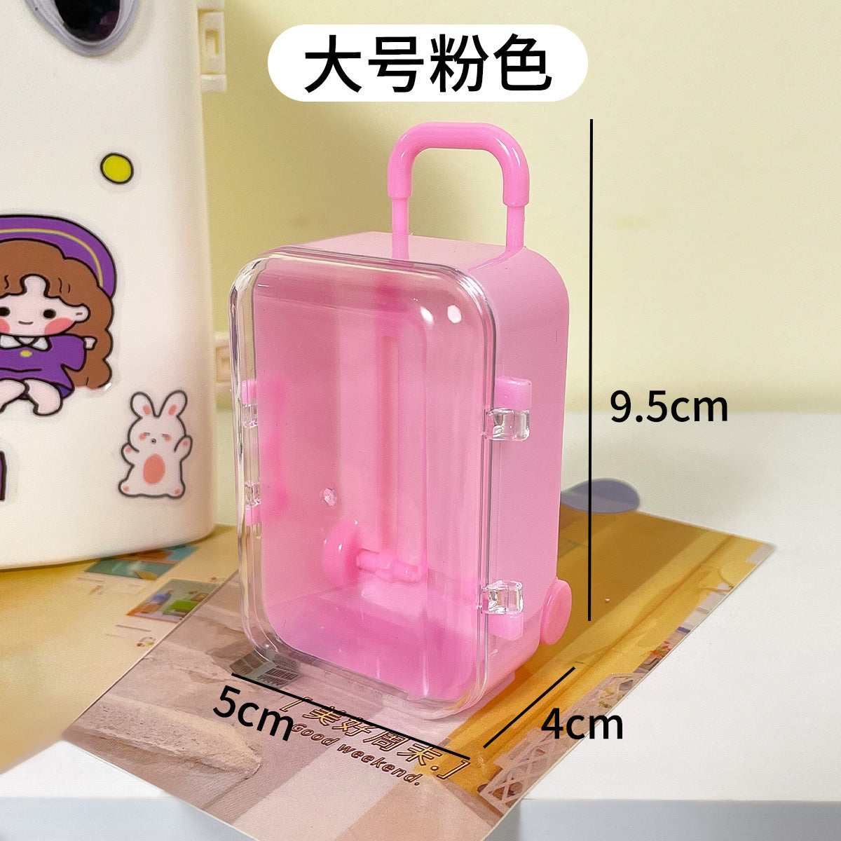 Creative Mini Suitcase Storage Box for Makeup and More