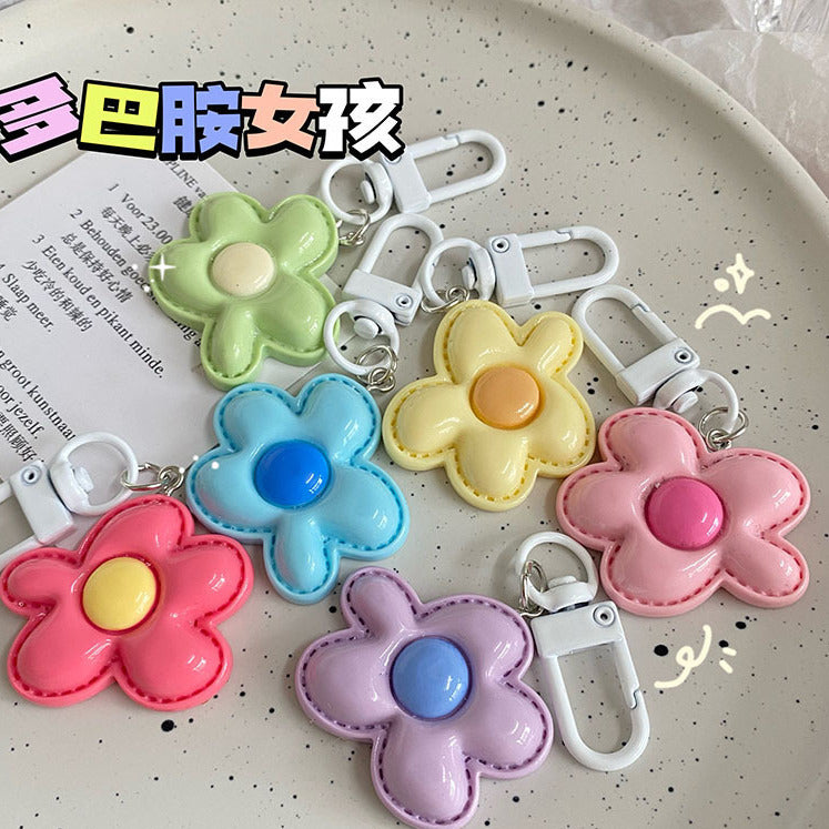 Colorful Flower Keychain - Cute Accessory for Friends