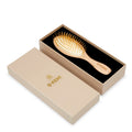 Kent ZZ Gold Plated Pin Rubber Cushion Detangler Brush for Detangling and Smoothing Limited Edition Oval Paddle Hair Brush for Medium to Long Hair