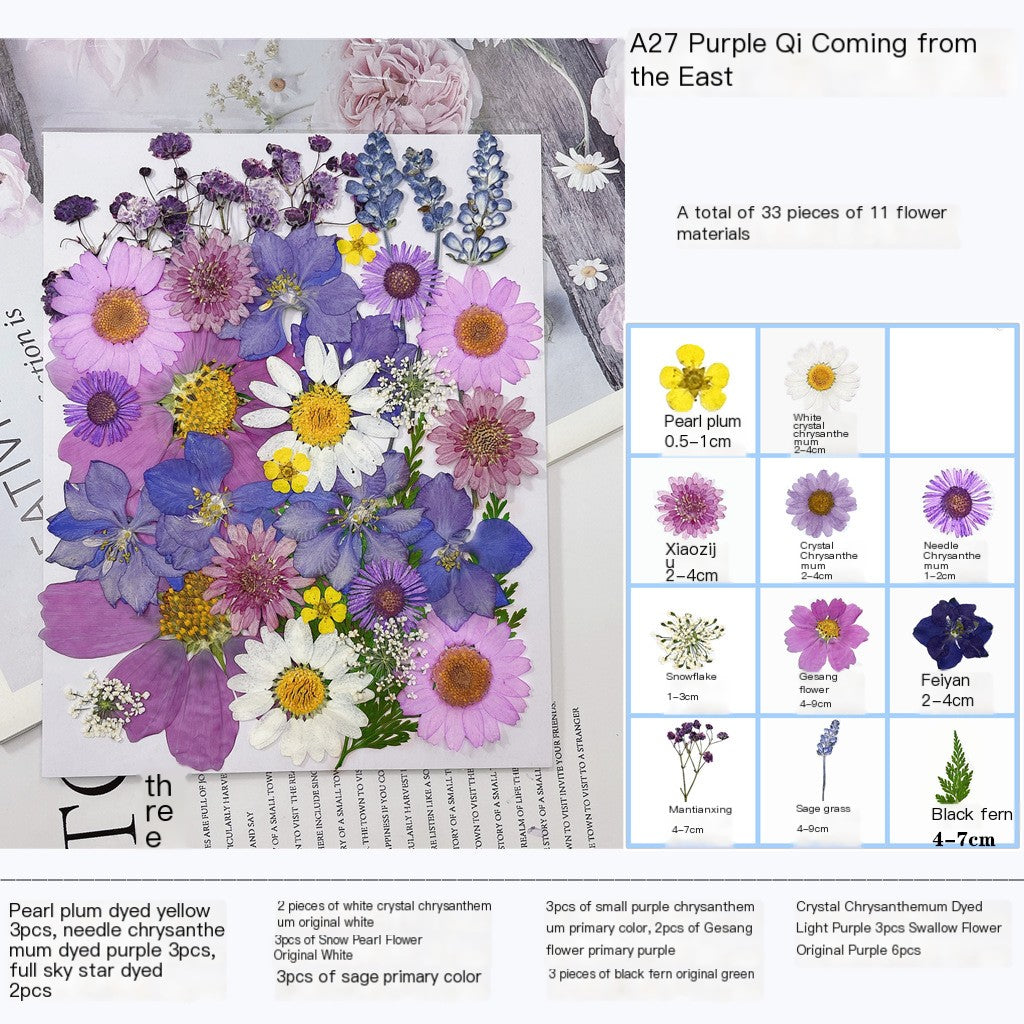 28pcs Mixed Dried Flower Pack for Makeup Modeling
