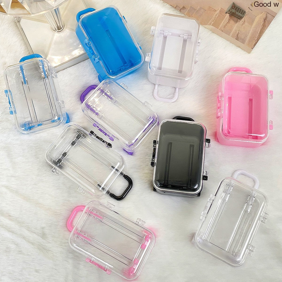 Creative Mini Suitcase Storage Box for Makeup and More