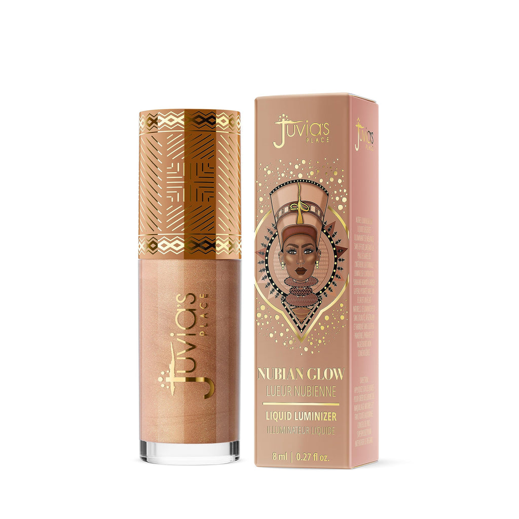 Juvias Place Nubian Glow Liquid Luminizer Golden Hour - Radiant Highlighter Makeup Glowy Tint Daily Dewy Luminous Beauty Creamy Bronzing Skincare Radiating Brightening Natural Shine Face & Cheeks