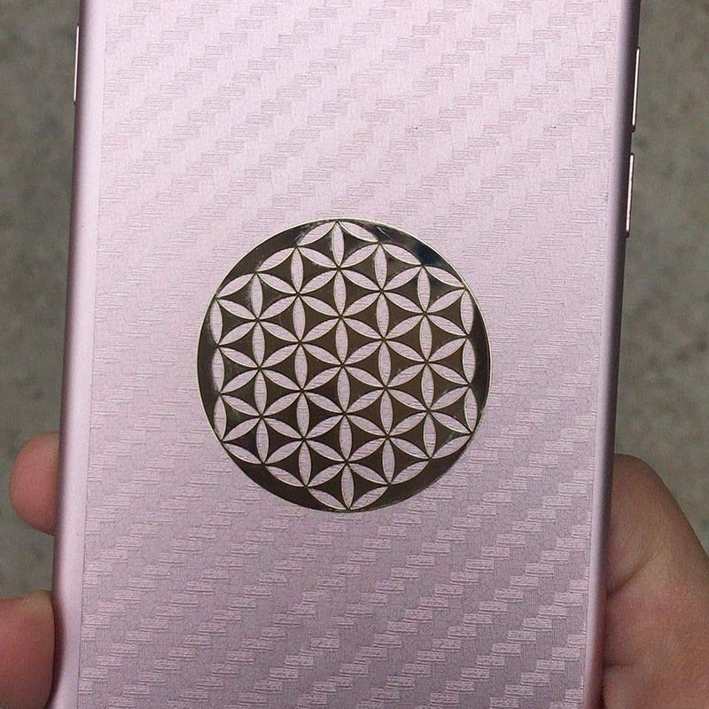 Flower of Life Copper UV Phone Decoration Stickers
