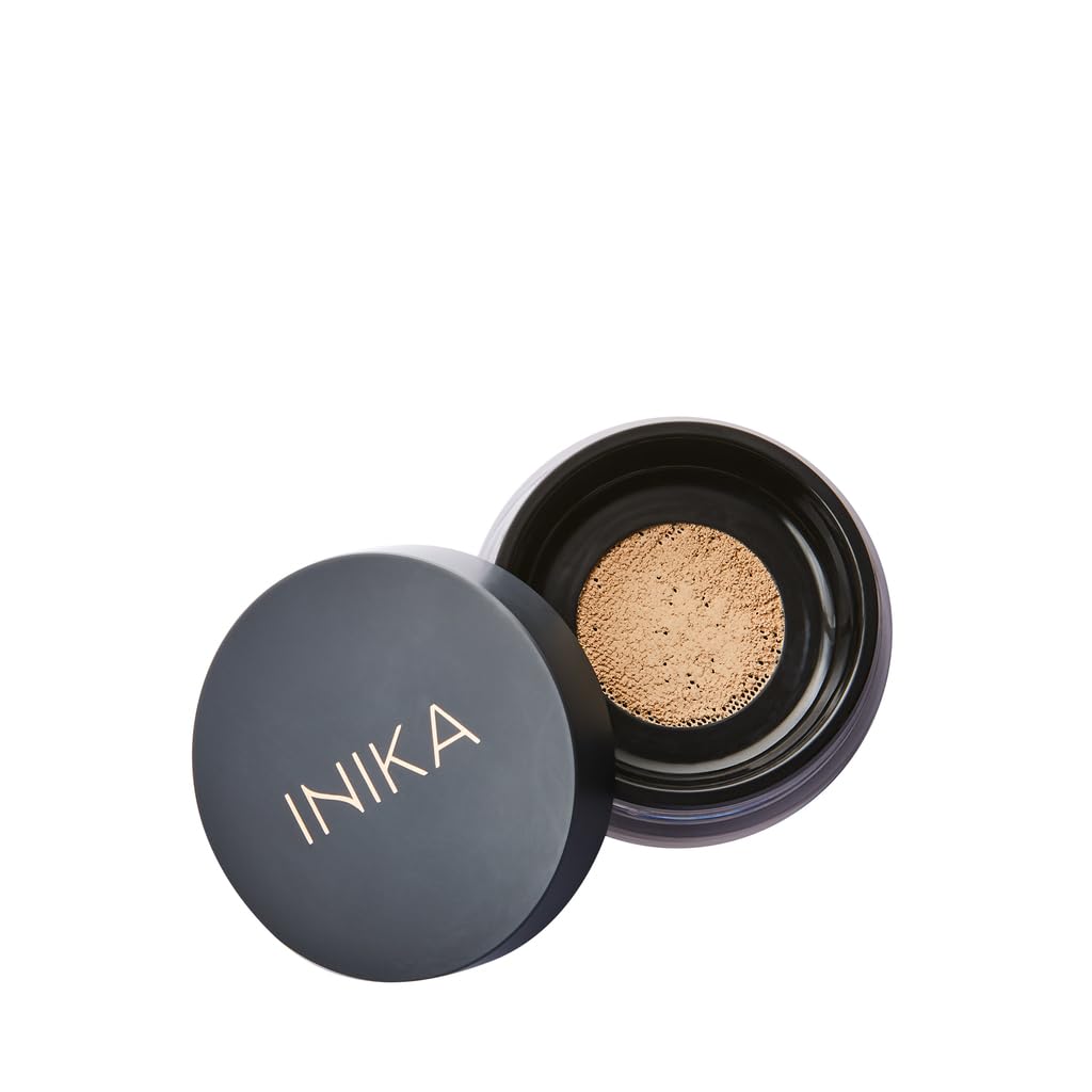 INIKA Organic Mineral Powder Foundation with SPF 25 - Vegan Makeup Natural Looking Buildable Coverage Flawless Radiance & Glow Blemish Coverage Cruelty Free Sustainable Packaging Unity 8g