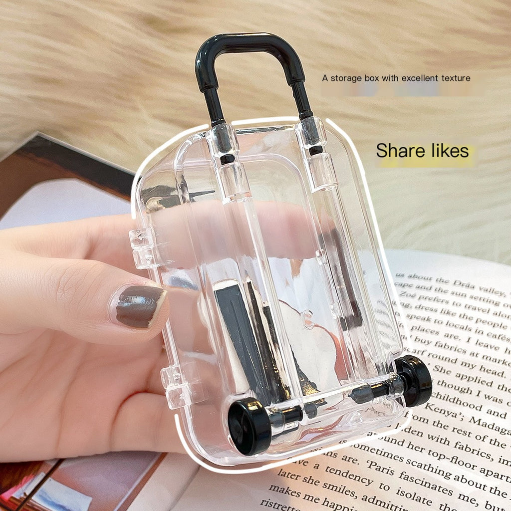 Creative Mini Suitcase Storage Box for Makeup and More